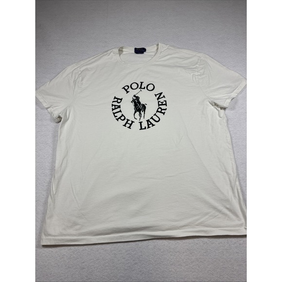 Polo Ralph Lauren Other - Polo Ralph Lauren Shirt Mens XXL  Classic Fit Jersey Graphic Stencil Cream Green